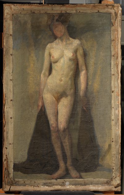 立っている女性のヌード」 1910年頃（油彩・キャンバス 作： Dora Carrington