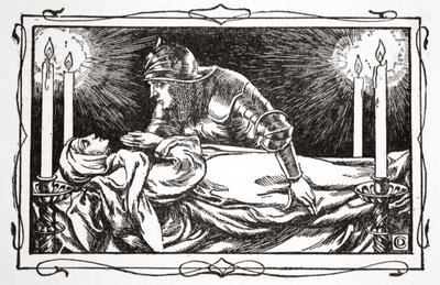 「女王の死体を発見」、1905年。 作： Dora Curtis