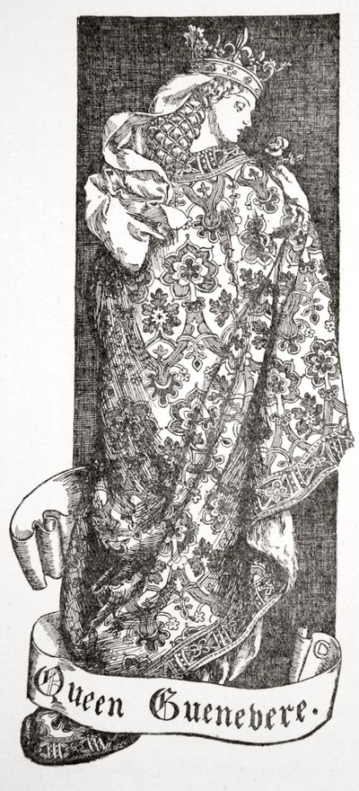 「グィネヴィア女王」、1905 年。 作： Dora Curtis