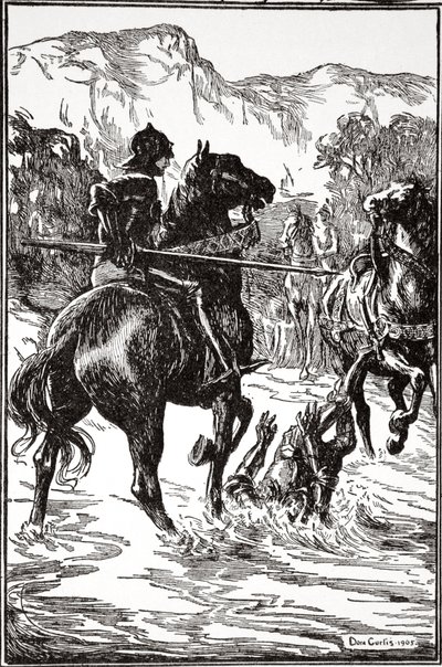「彼に大打撃を与えた」、1905年。 作： Dora Curtis