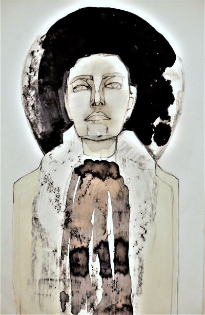 抽象的なハローの肖像画 作： Doris Schmitz