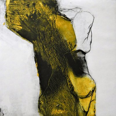 抽象的な黄色い人物像 作： Doris Schmitz