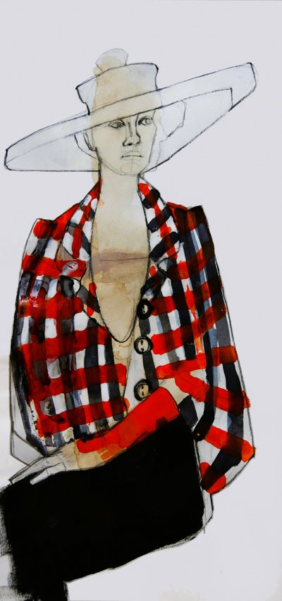大胆なチェック柄のファッション 作： Doris Schmitz