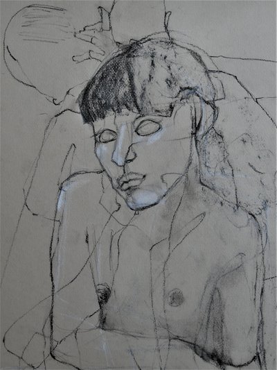 木炭画の裸体像 作： Doris Schmitz