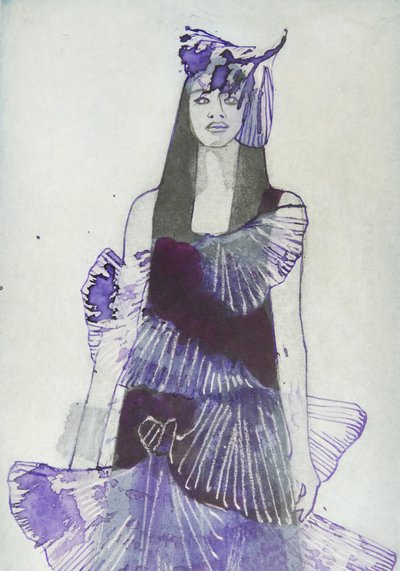 シックなパープルのファッション 作： Doris Schmitz