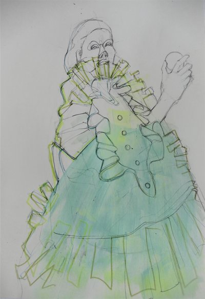 優雅な緑の肖像画 作： Doris Schmitz