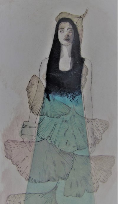 イチョウの葉の女 作： Doris Schmitz