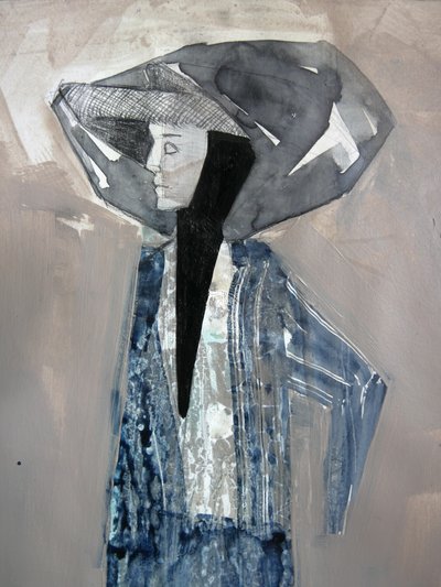 帽子をかぶった謎の女性 作： Doris Schmitz