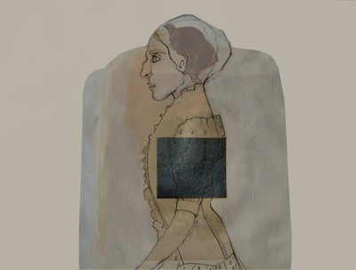 物思いにふける女性の横顔 作： Doris Schmitz