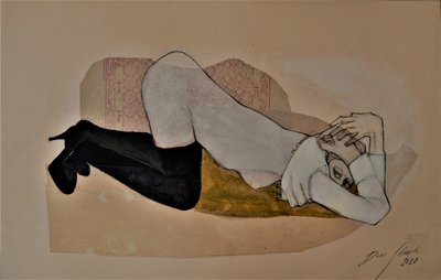 横たわる女性 作： Doris Schmitz