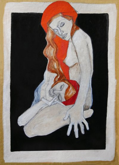 悲しみに満ちた赤い抱擁 作： Doris Schmitz