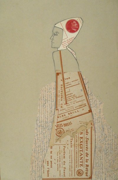 装飾的な紙の肖像画 作： Doris Schmitz