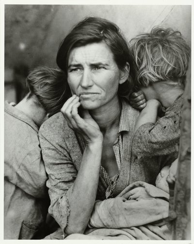 ポートレット・ヴァン・フローレンス オーウェンズ・トンプソン 移民の母、1936年（原題） 作： Dorothea Lange
