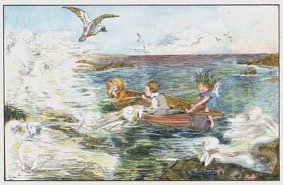Love-in-a-Mistが岩の上のSea Mistを紹介します 作： Dorothy Furniss