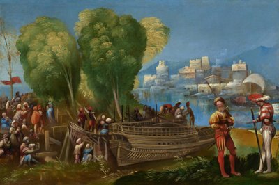 リビア海岸のアエネアスとアチャテス 作： Dosso Dossi