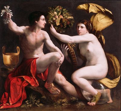 幸運の寓意、c.1530（キャンバスに油彩） 作： Dosso Dossi
