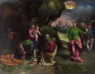 ドッシ（1486年頃～1542年） 《王家の礼拝》 木に油彩 1535年頃 ナショナル・ギャラリー（ロンドン） 85,1x108 作： Dosso Dossi