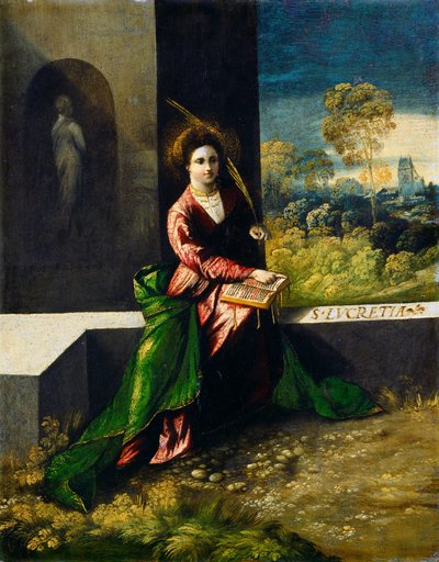 セント・ルクレティア 1520年頃 作： Dosso Dossi
