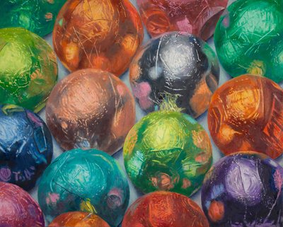 たくさんのチョコレート、2022年（キャンバスに油彩） 作： Douglas Newton