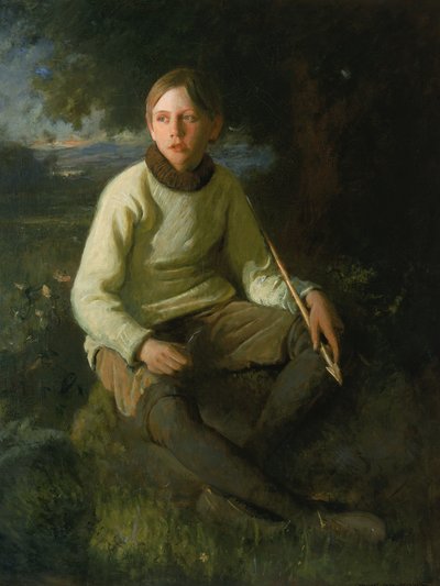 矢を持った少年、1903年。 作： Douglas Volk
