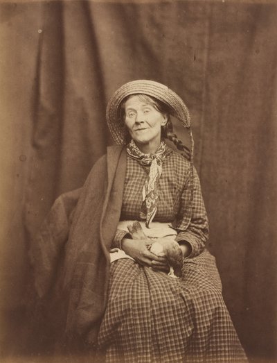 死んだ鳥を抱く女性、サリー郡精神病院 作： Dr. Hugh Welch Diamond