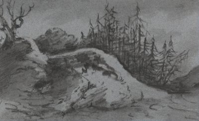 岩と松の構成 作： Dr. Thomas Monro