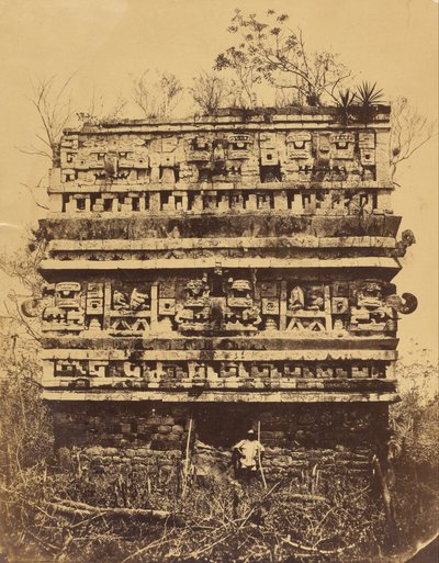 Chichén-Itzá-尼僧の宮殿の右翼 作： Désiré Charnay