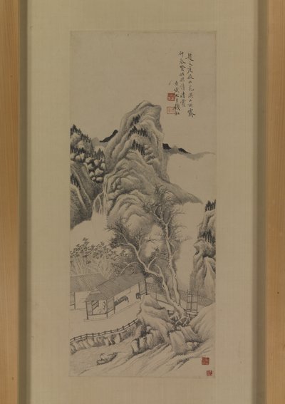 雨が降った後、趙作の東原の小川と山の写本の後 作： Du Qian