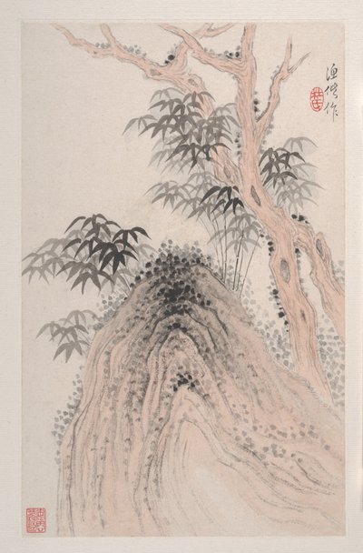 巨匠たちの後の風景、19 世紀。 作： Du Xiang