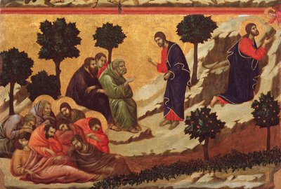 庭園の苦悩マエスタの祭壇画（木にテンペラ 作： Duccio di Buoninsegna