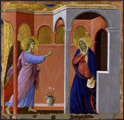 受胎告知 作： Duccio di Buoninsegna