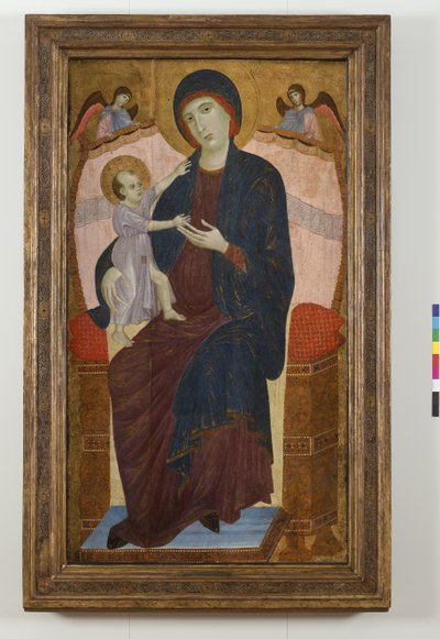 マドンナと子供が天使と天使、1280-85 作： Duccio di Buoninsegna