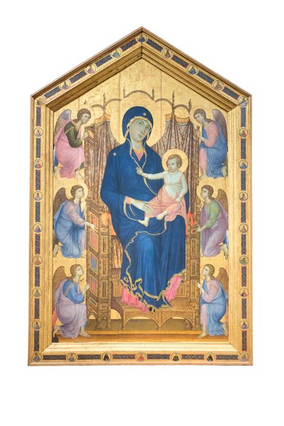 天使に即位したマドンナとチャイルド 作： Duccio di Buoninsegna