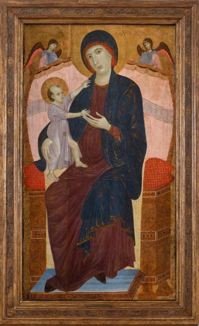天使に即位したマドンナとチャイルド、c。 1280年。 作： Duccio di Buoninsegna