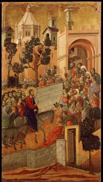 マエスタエルサレムへの入場 作： Duccio di Buoninsegna