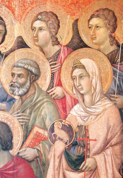 デュッチョのメースタ」 デュッチョ・ディ・ブオンインセーニャ（1255年頃～1319年以前）によるシエナ大聖堂の祭壇画、木にテンペラ、212x425cm、詳細 作： Duccio di Buoninsegna