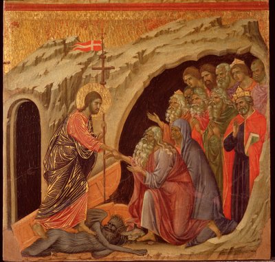 情熱：虚無への降下。マエスタ祭壇画（木にテンペラと金箔 作： Duccio di Buoninsegna