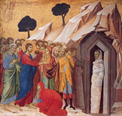 ラザロの復活 作： Duccio di Buoninsegna