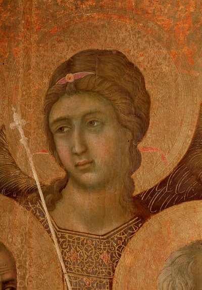 玉座の聖母子像ラ・マエスタ」の詳細（木にテンペラと金彩 作： Duccio di Buoninsegna