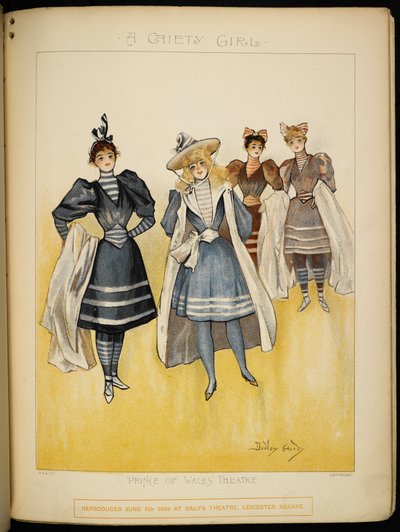 リビエラのビーチで、水着姿の 4 人の女性。 作： Dudley Hardy