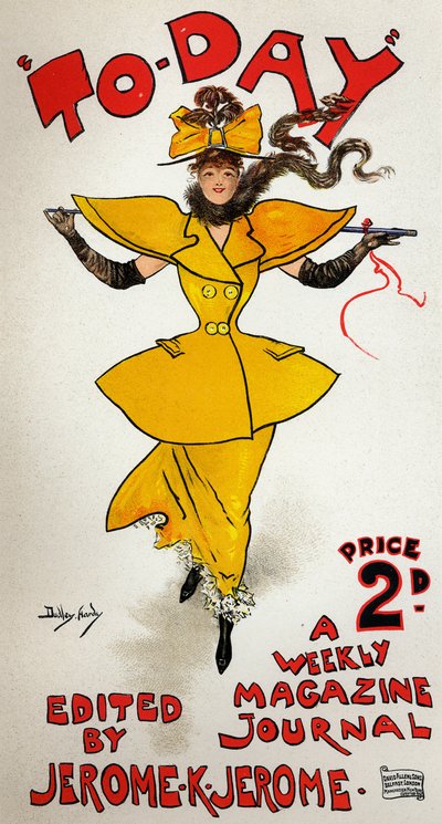 文学。週刊マガジントゥデイ。ダドリー・ハーディー作、イギリス、1890年頃（ポスター 作： Dudley Hardy