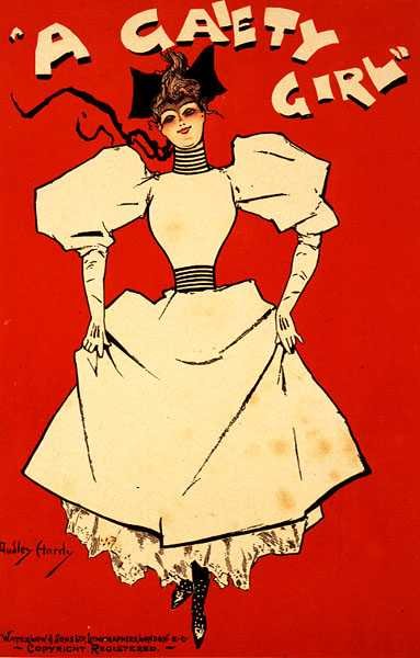 複製された「A Gaiety Girl」の広告ポスター 作： Dudley Hardy