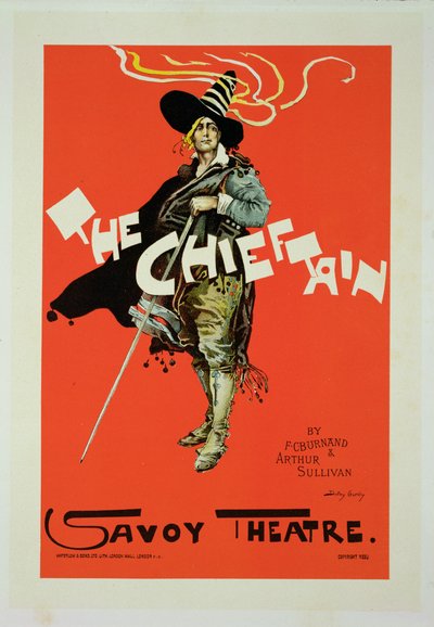 「ザ・チーフテン」の広告ポスターの複製、サヴォイ劇場、1895 作： Dudley Hardy