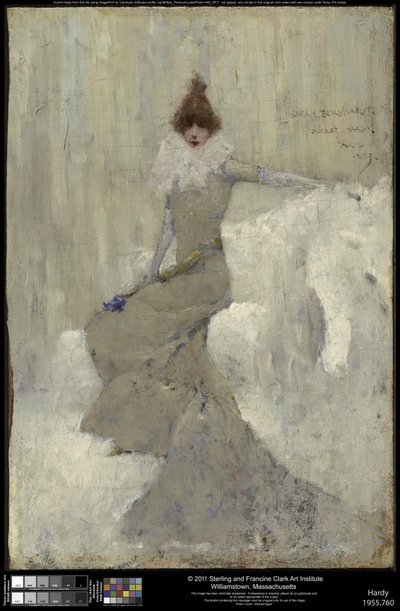 サラベルナール、1889年 作： Dudley Hardy