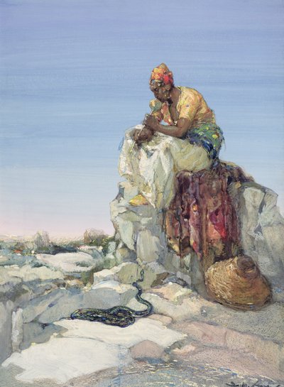 スネークチャーマー、1900 作： Dudley Hardy