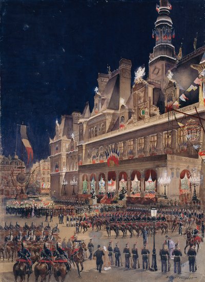 10月19日、アヴェラン提督を市庁舎で歓迎 作： Dumont Valiquet Dumont Valiquet