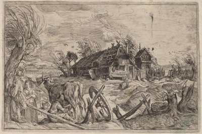 農家のある風景 作： Dutch 17th Century, formerly Jacques de Gheyn II