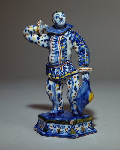 オランダ・デルフト製ハーレクイン像 1720年頃 作： Dutch School