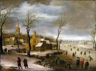 コルフ・プレイヤーズの冬景色 作： Dutch School
