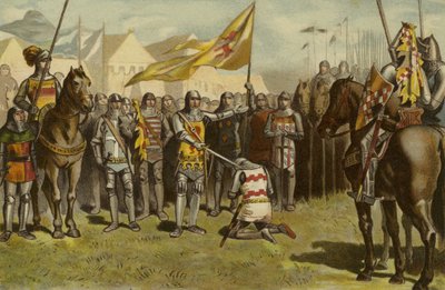 14世紀の騎士の兵士 作： Dutch School